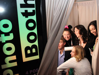 Looking for privacy and an old school look? The Enclosed Booth is just what you’re looking for.  Professional and so good looking, this is your best chance to sneak in a “photo bomb”! Guests sit down and shut the curtains while they take their fun photos!